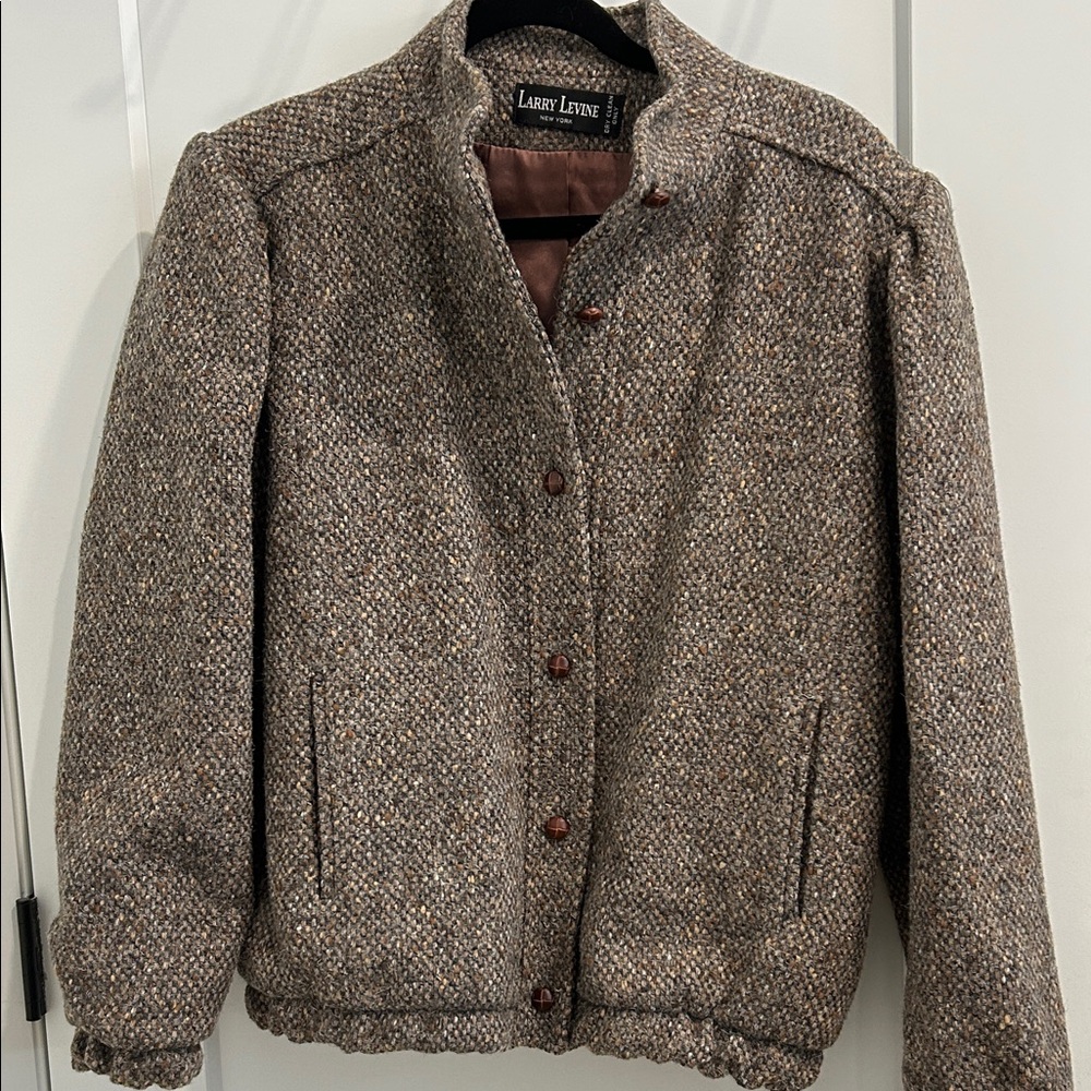 80’s Union Made Larry Levine 100% Pure Wool Tweed Jacket |Size Large